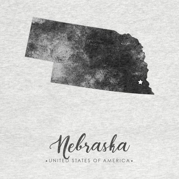 Nebraska state map by StudioGrafiikka